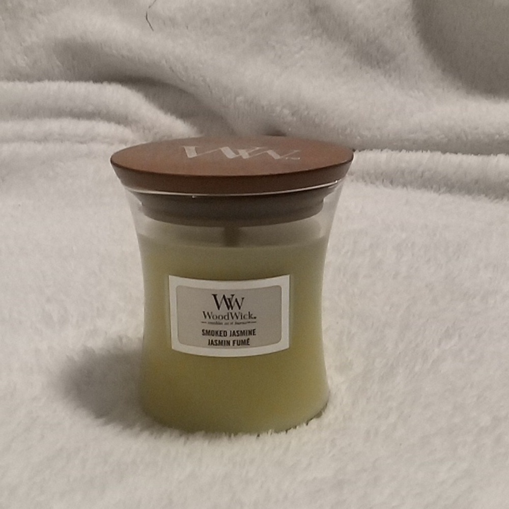 Smoked Jasmine Woodwick Mini 3oz Candle New